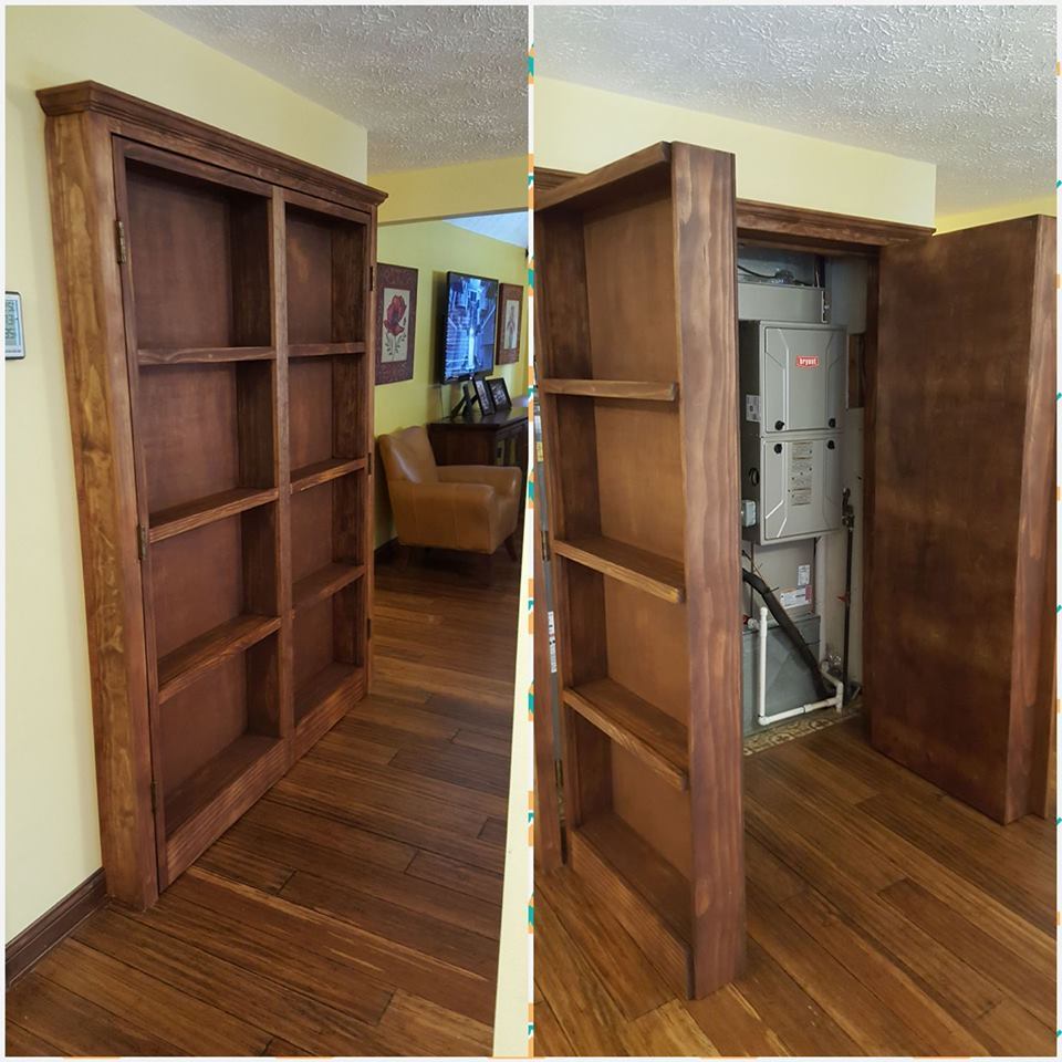 Bookshelf Hidden Doors Over Closet Ana White